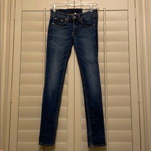 Rag & Bone Dark wash mid rise skinny jeans